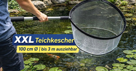 Koi Kescher 80 oder 100cm mit 3m Teleskopstiehl
