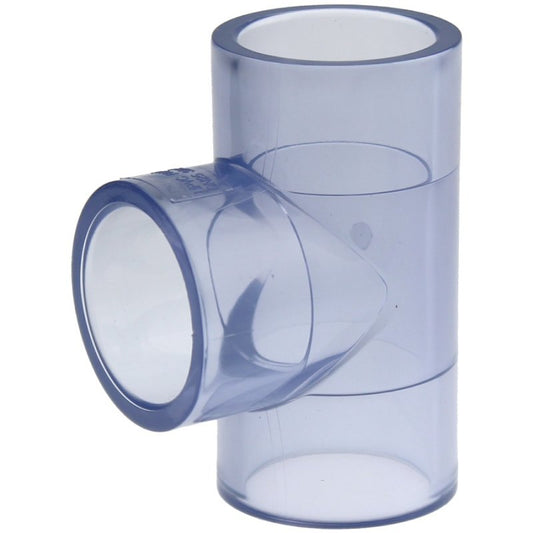 PVC T Stück 90° Transparent Ø 25mm - 50 mm Verbindungsmuffe